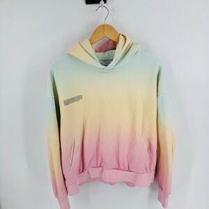 PANGAIA Horizon Ombre Hoodie Pastel Pink Organic Cotton Size M Streetwear Cozy